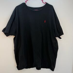 Polo by Ralph Lauren Men's Black Tee with Red Logo